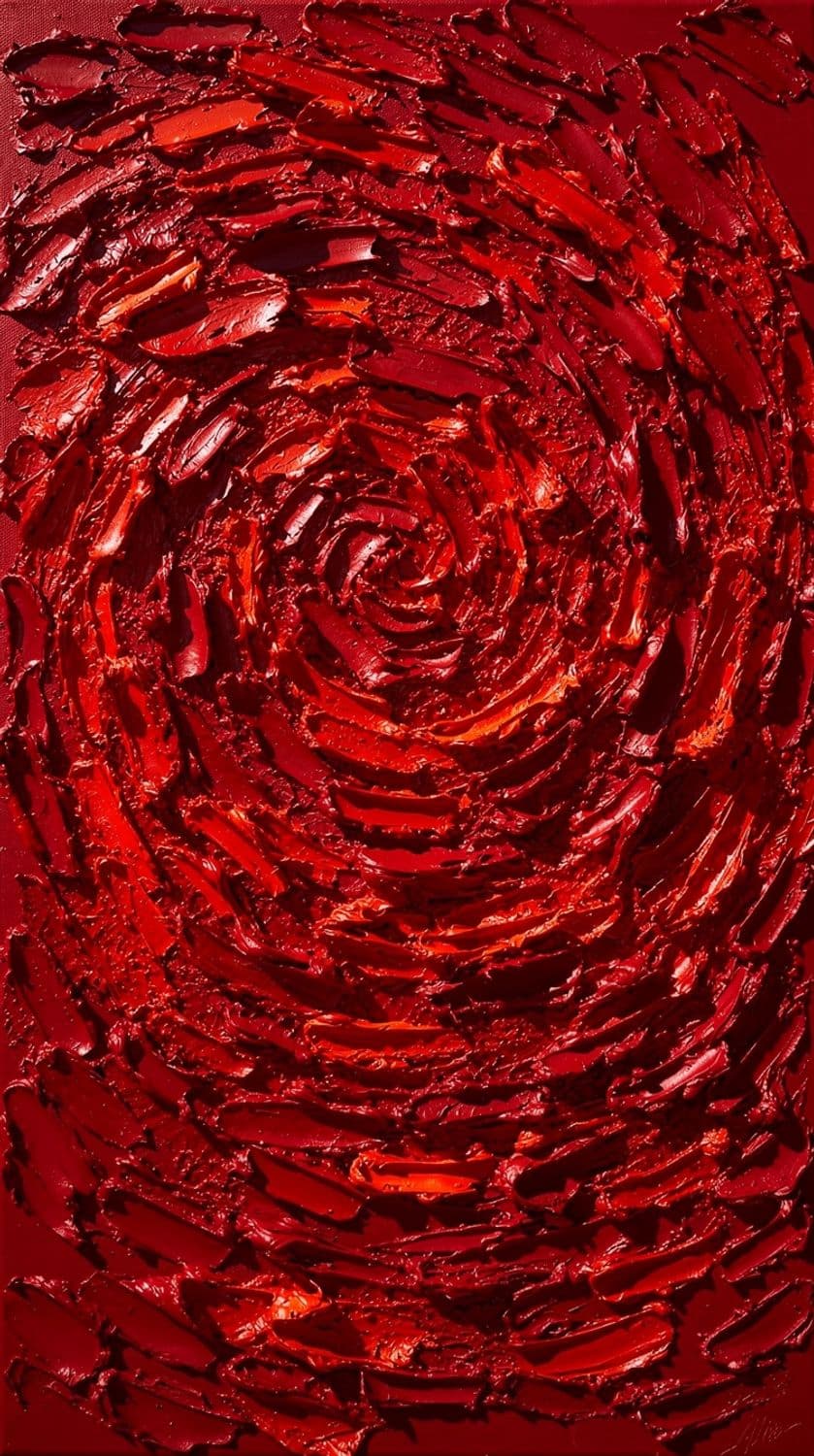 Swirling Energy in Red