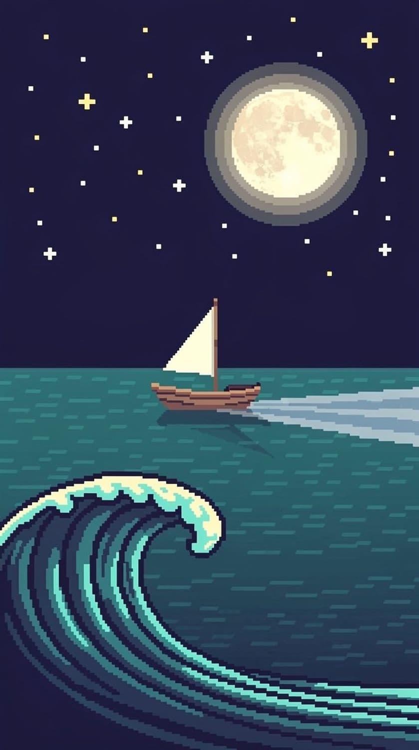 Moonlit Ocean Voyage