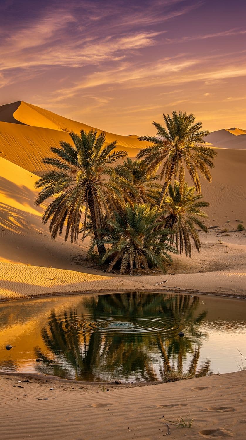 Desert Oasis Sunset