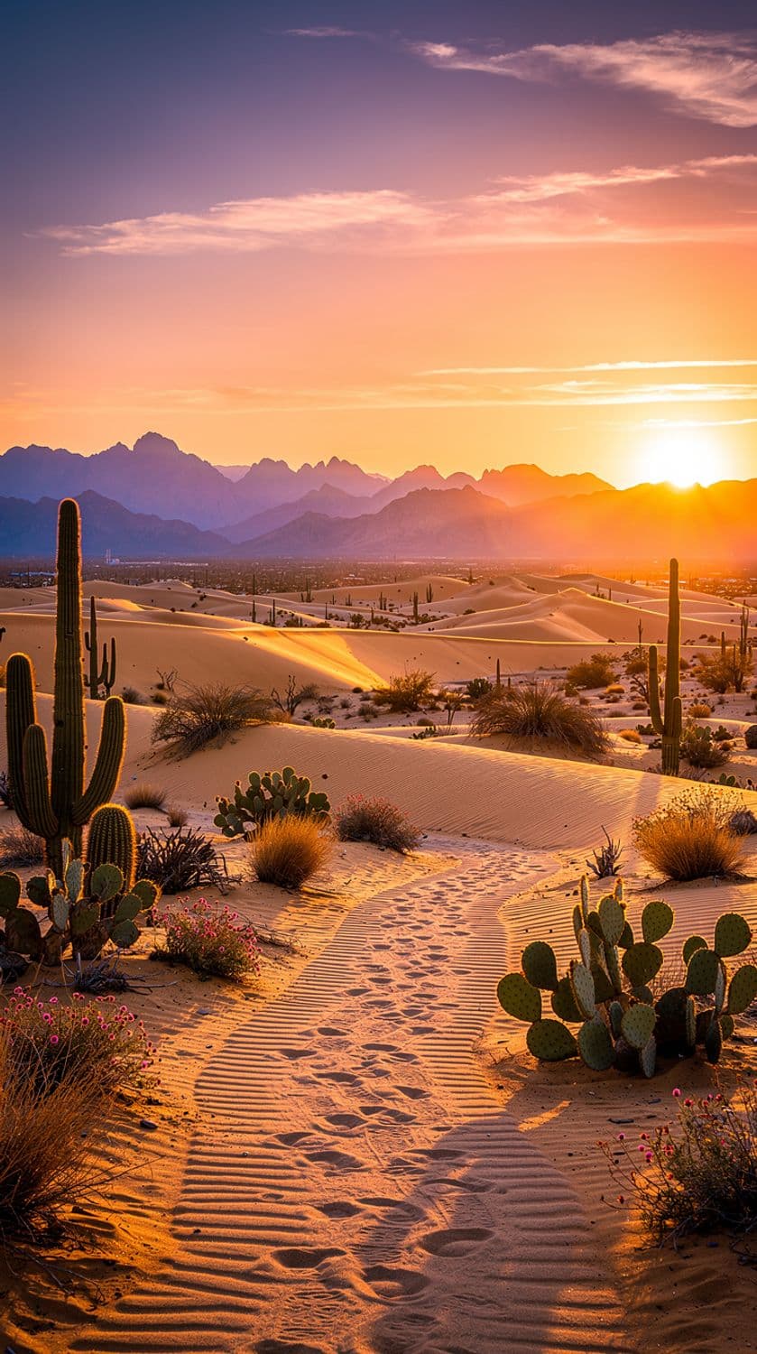 Desert Sunset Path