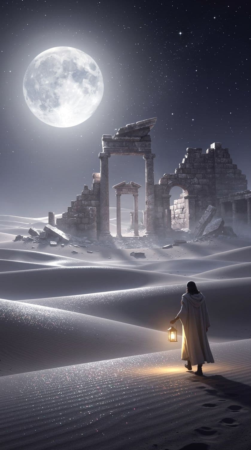 Moonlit Desert Ruins