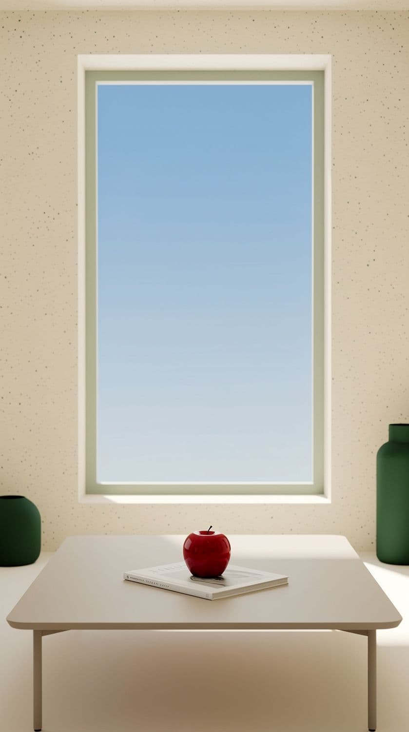 Stylized Living Room with Apple