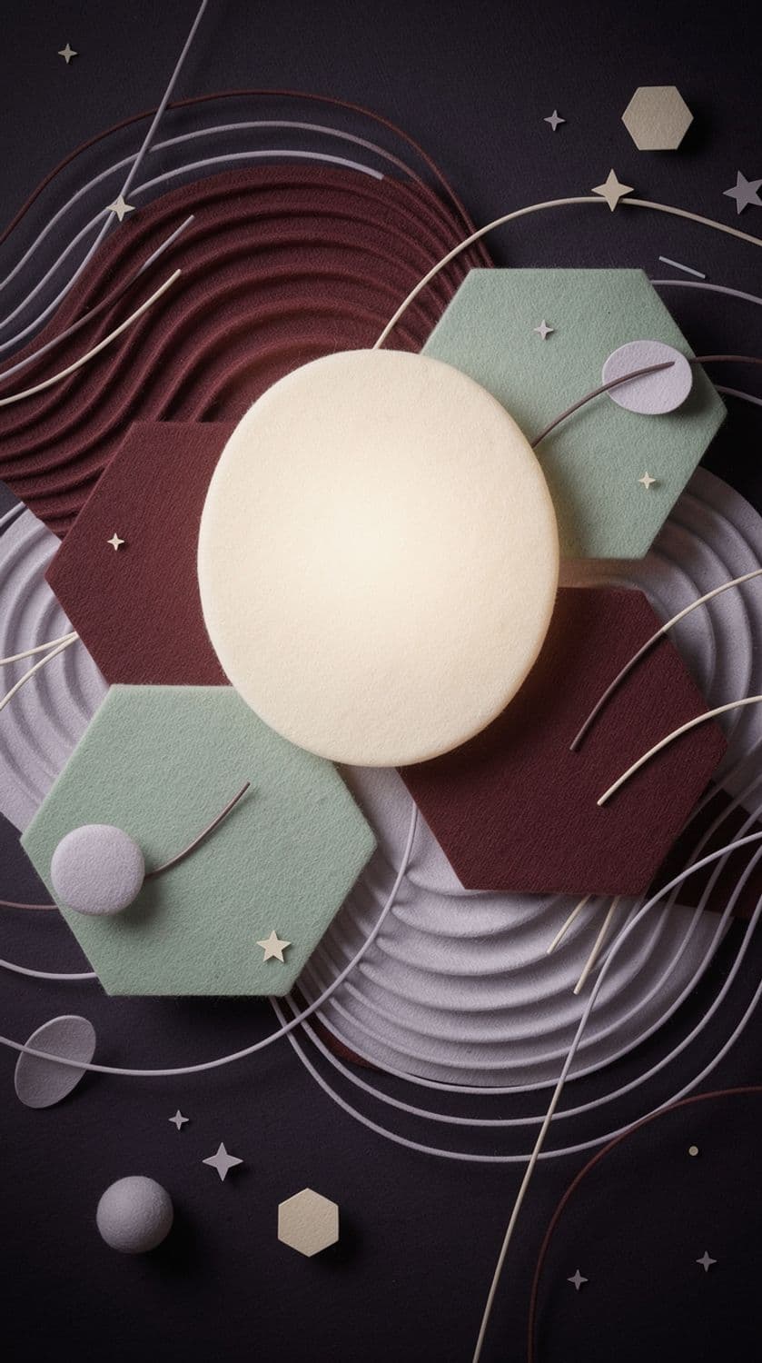 Celestial Geometry in Burgundy