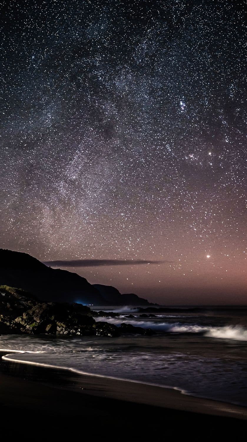Celestial Scene Over Coastline