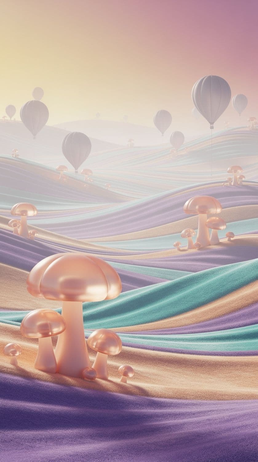 Pastel Mushroom Valley