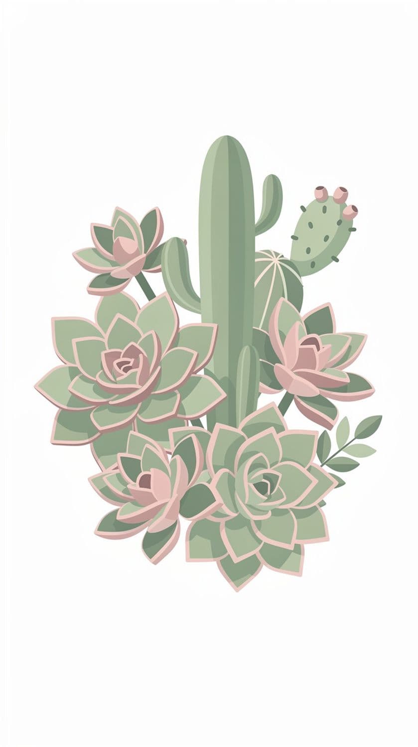 Abstract Succulent Garden
