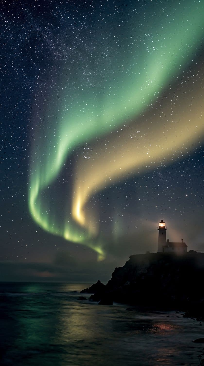 Wave of Light over Lighthouse