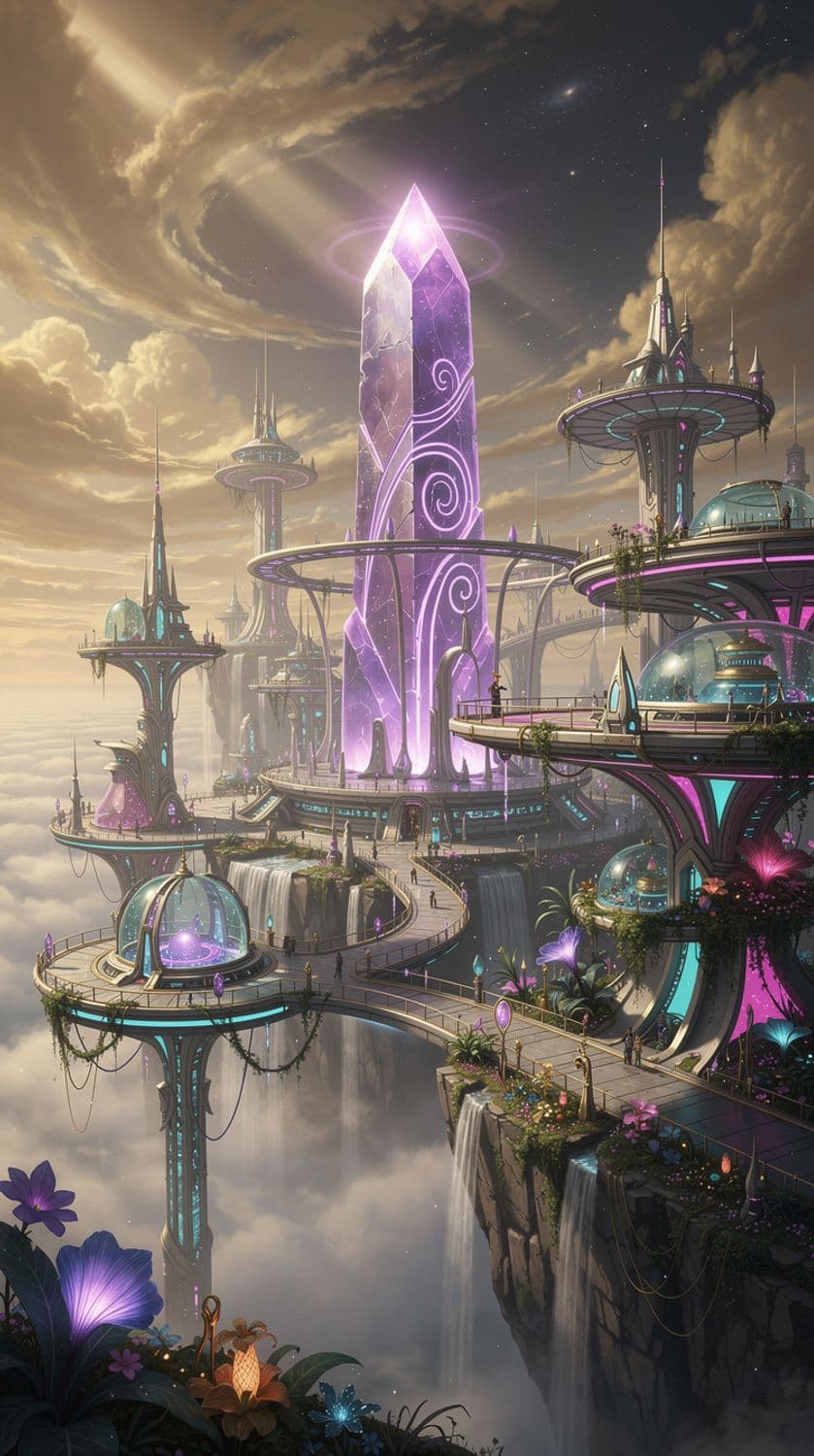 Ethereal Floating Cityscape
