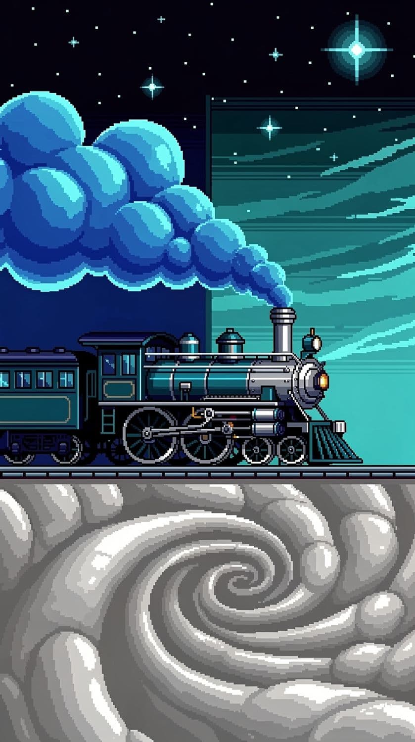 Cosmic Steam Locomotive Journey