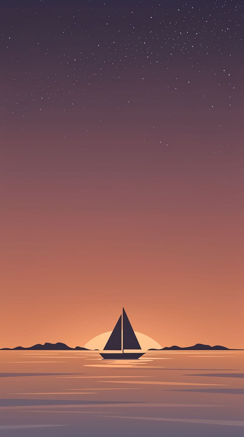 Minimalist Ocean Dusk