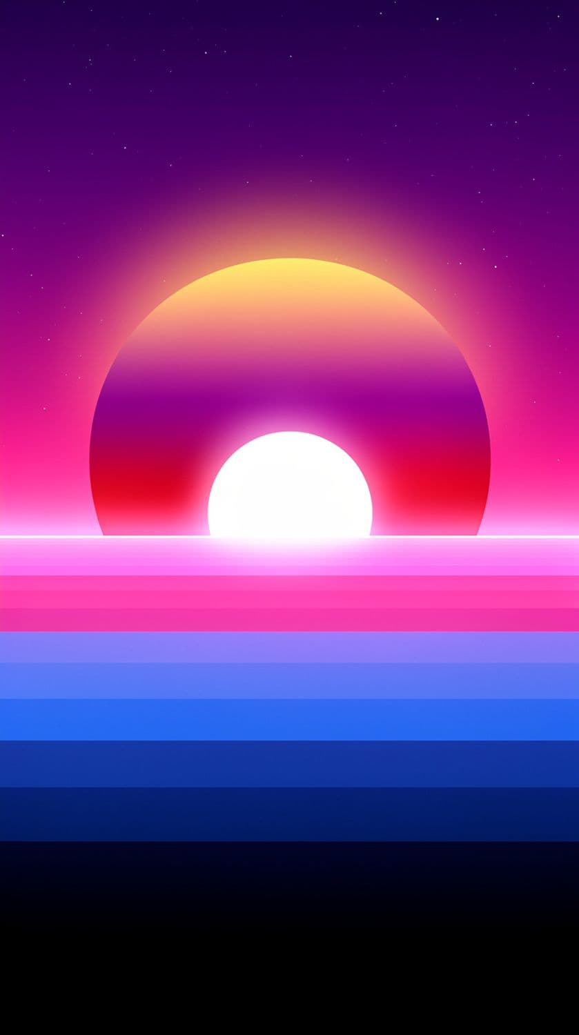 Cosmic Synthwave Sunset