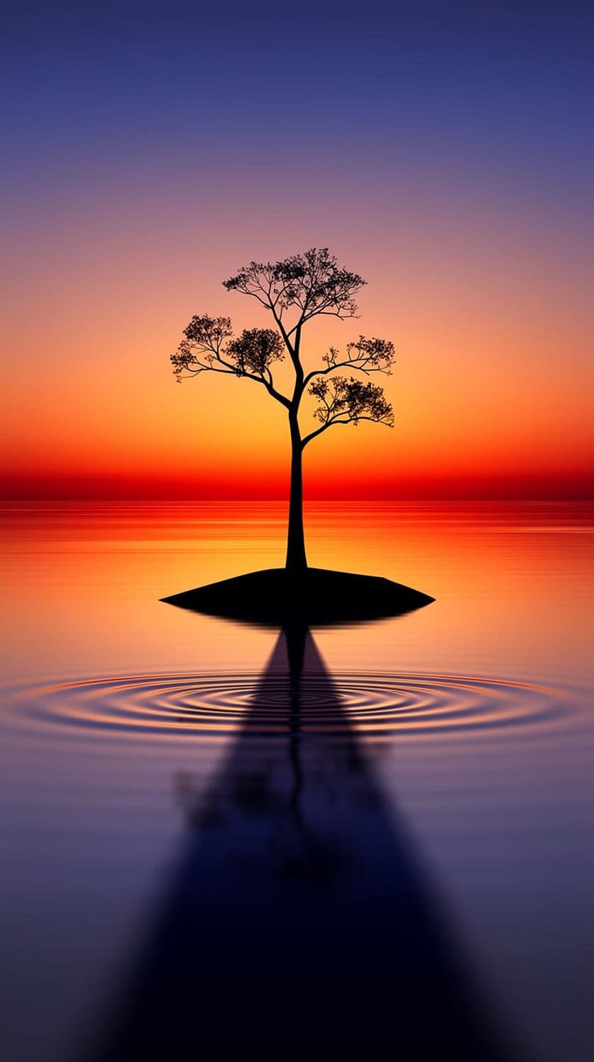 Island at Sunset