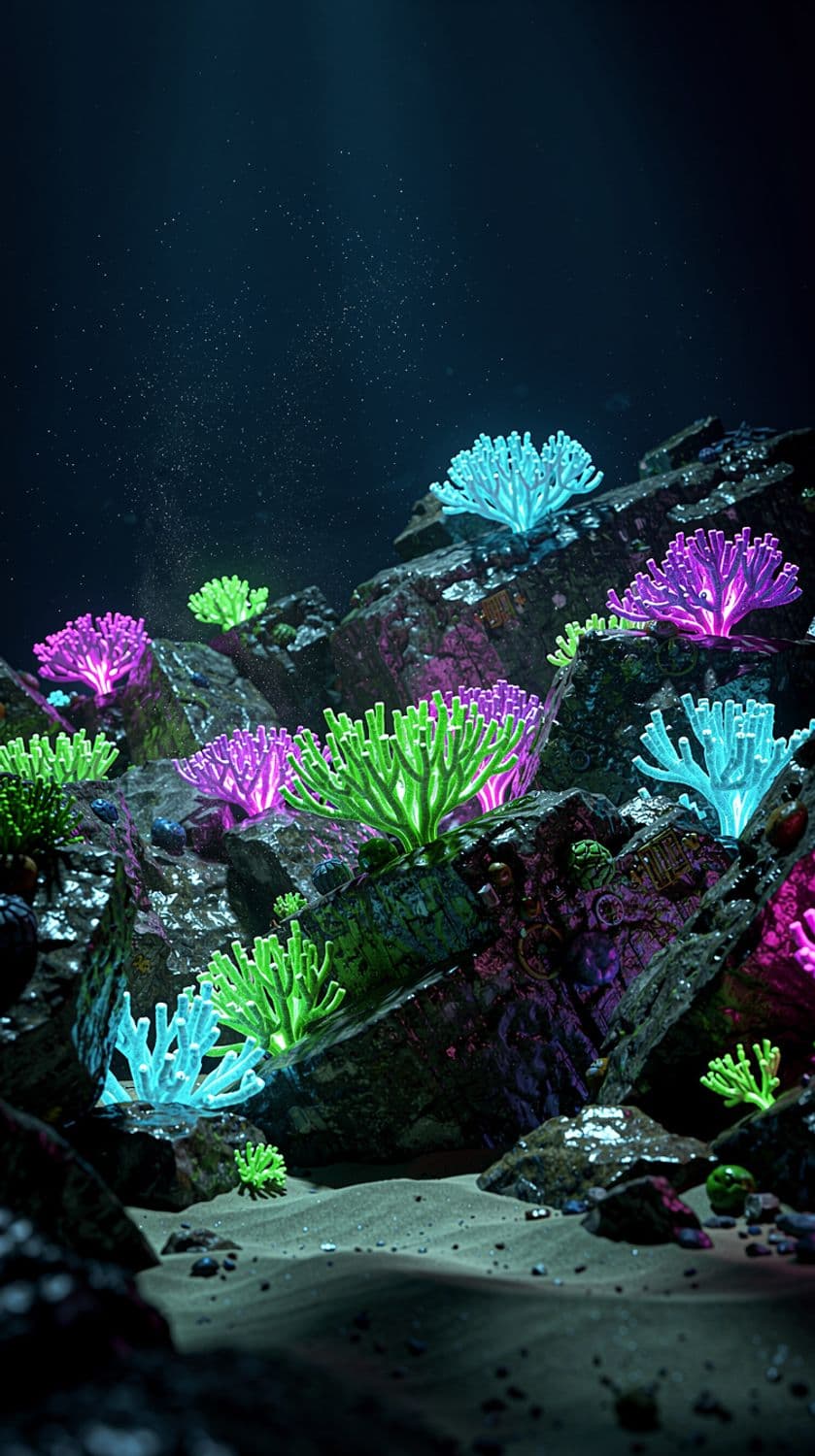 Bioluminescent Coral Reef