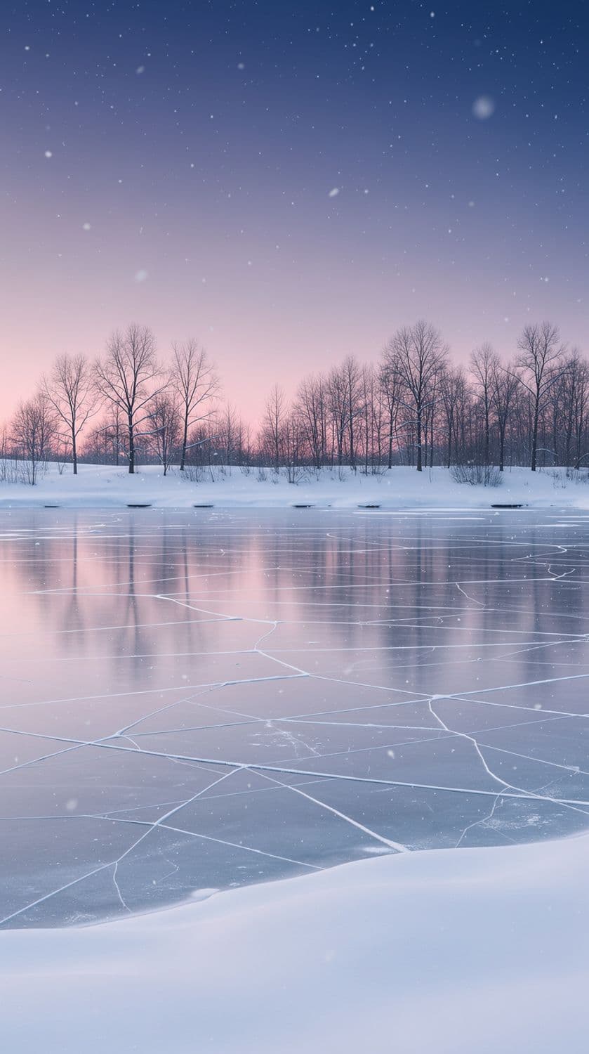 Twilight Winter Lake