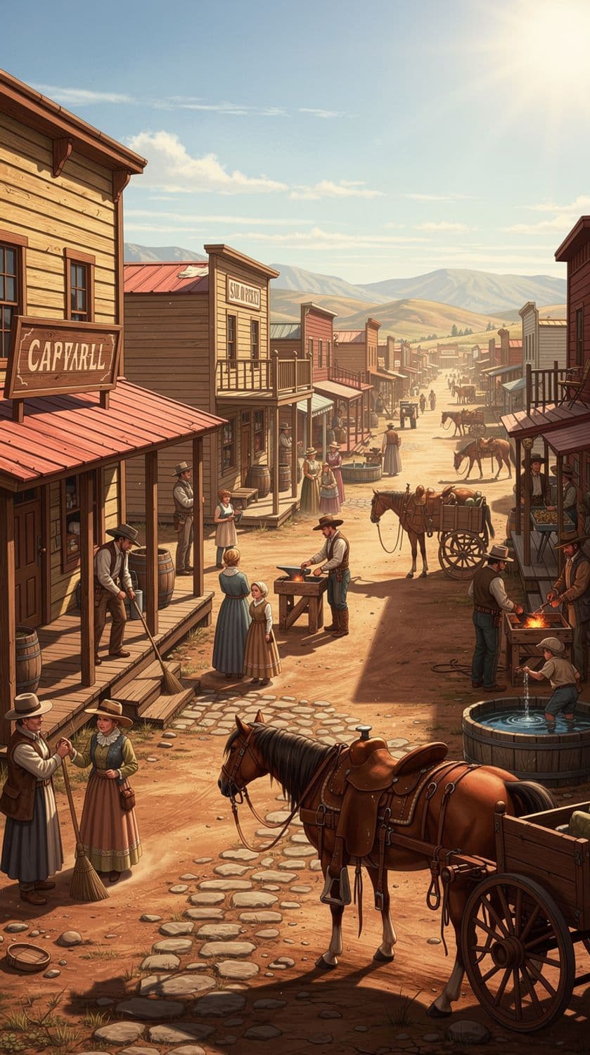 Midday in the Frontier Town