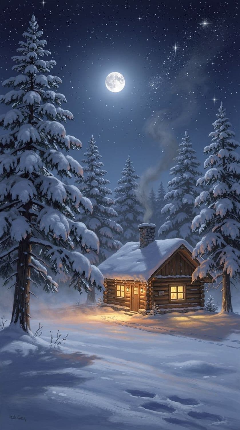 Winter Moonlit Tranquility