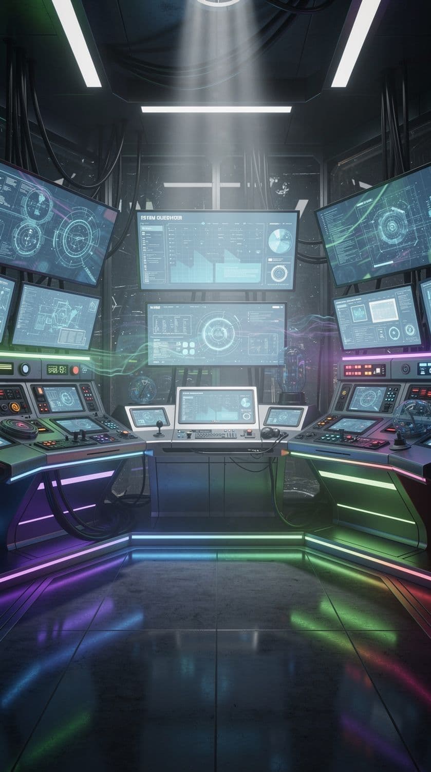 Neon Control Room