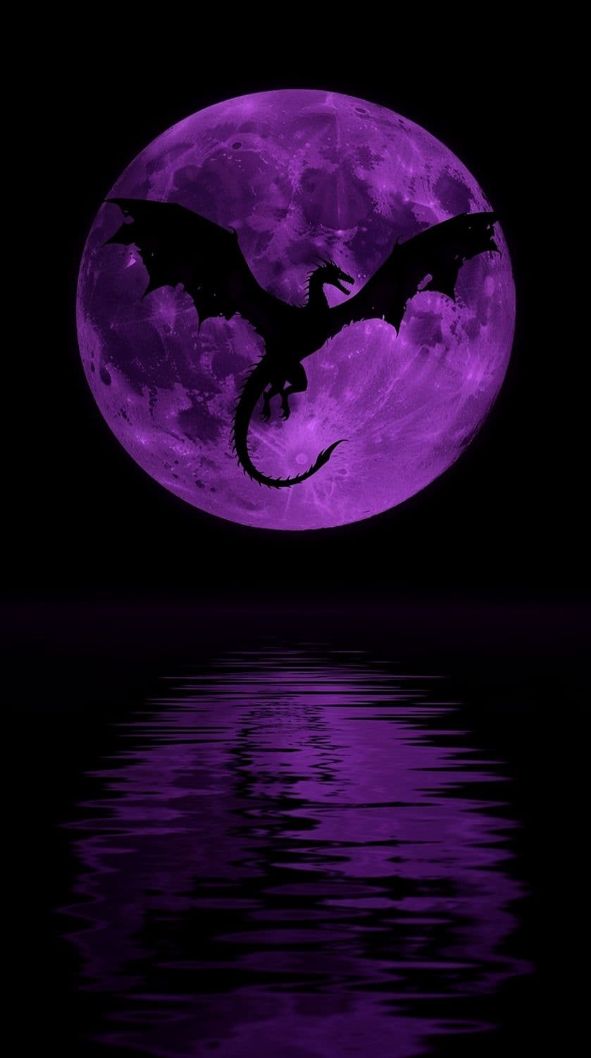 Dragon and Purple Moon