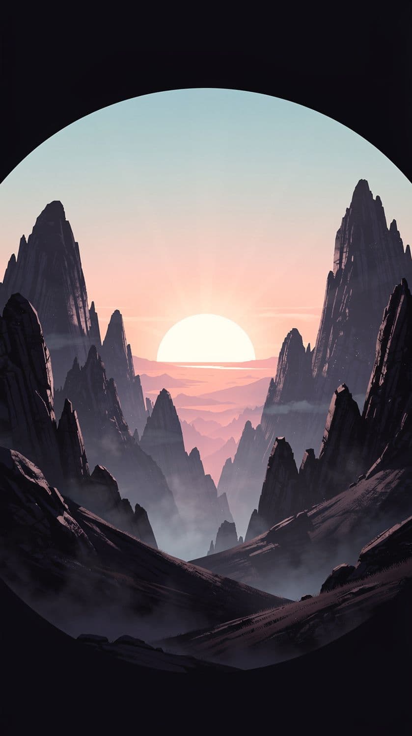 Sunrise Over Mountains