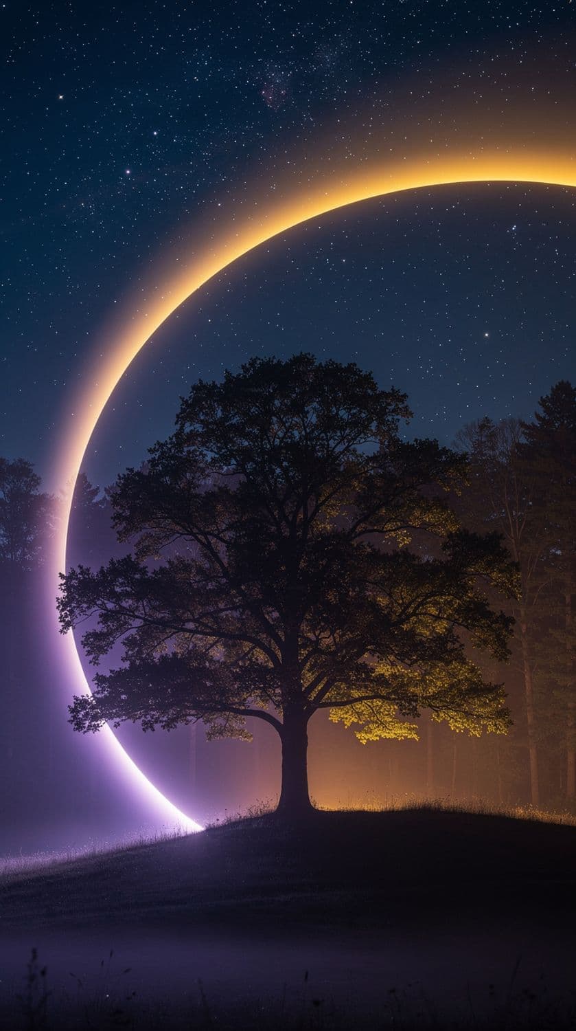 Mystical Forest Under the Stars