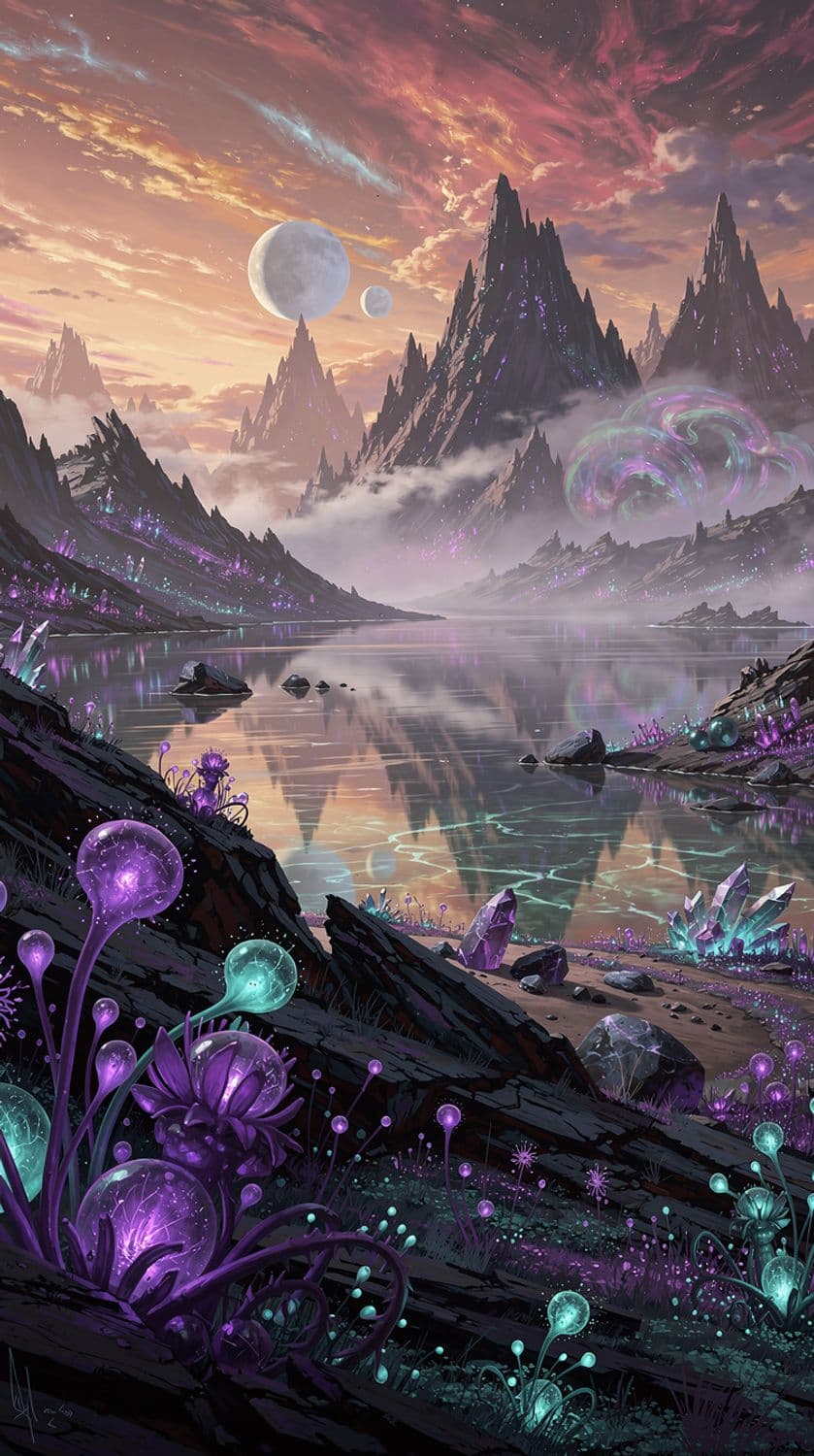 Alien Planet's Mystical Night