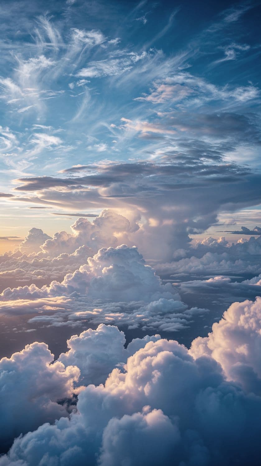 Peach Dawn Clouds