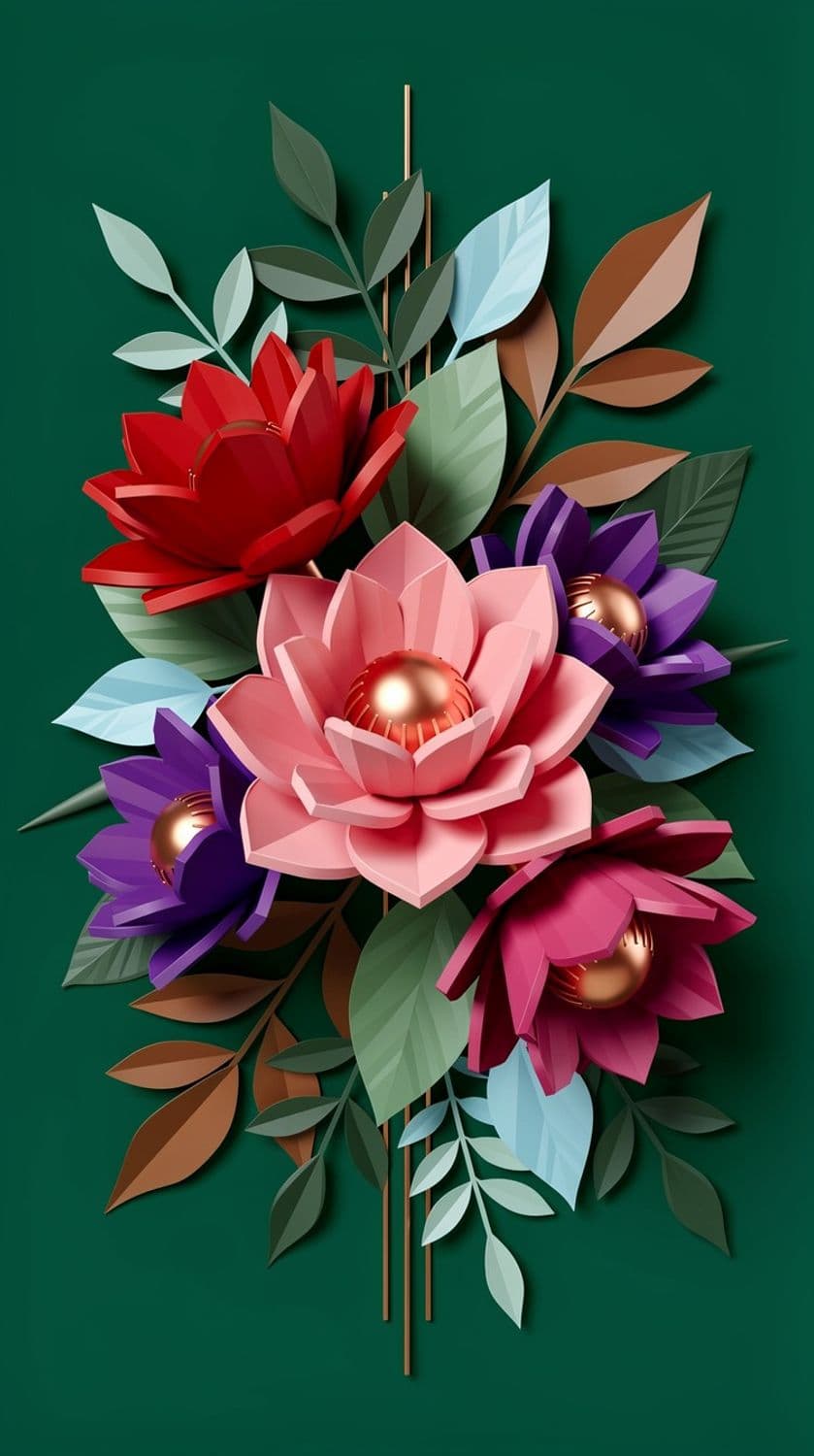 Emerald Floral Fantasy